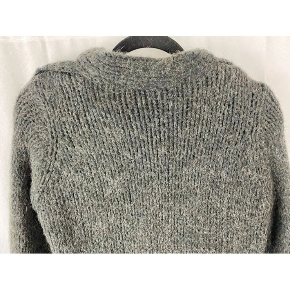 Twelfth Street By Cynthia Vincent Gray Alpaca Blend Sweater Jacket style# S9517 - Picture 12 of 14